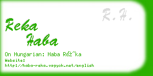 reka haba business card